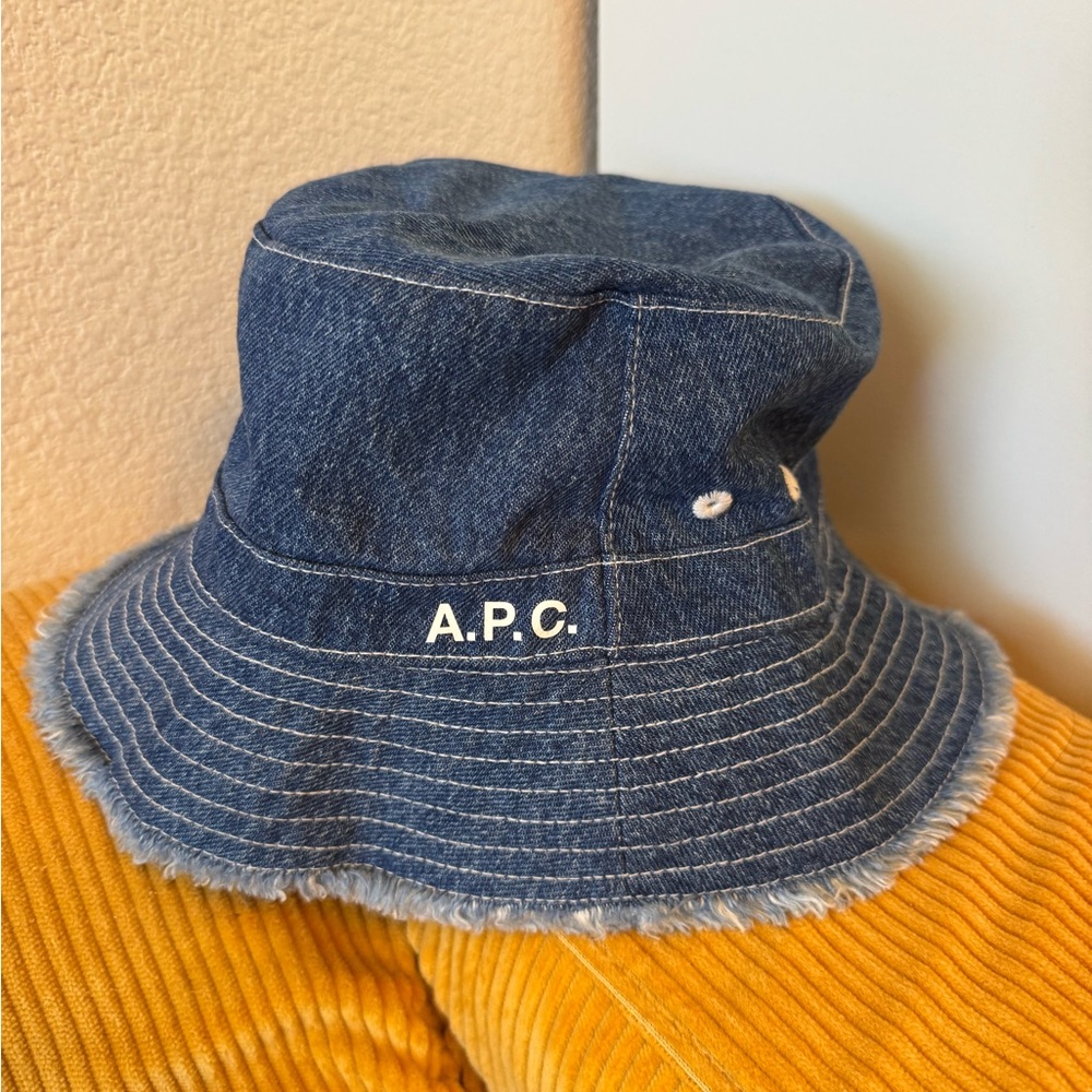 A.P.C. Unisex Denim Bucket Hat - Blue